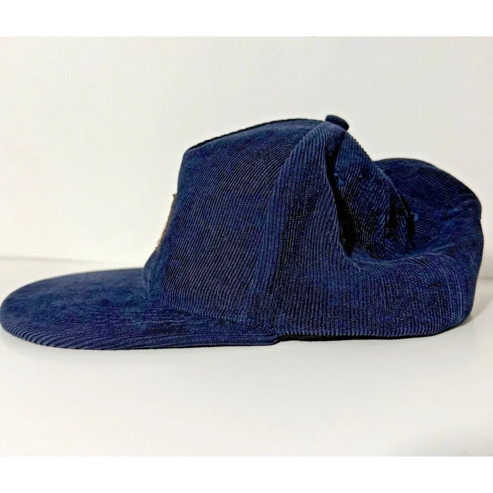 Chewy Corduroy Hat Navy Blue Strapback The Crosby Snapback Cap